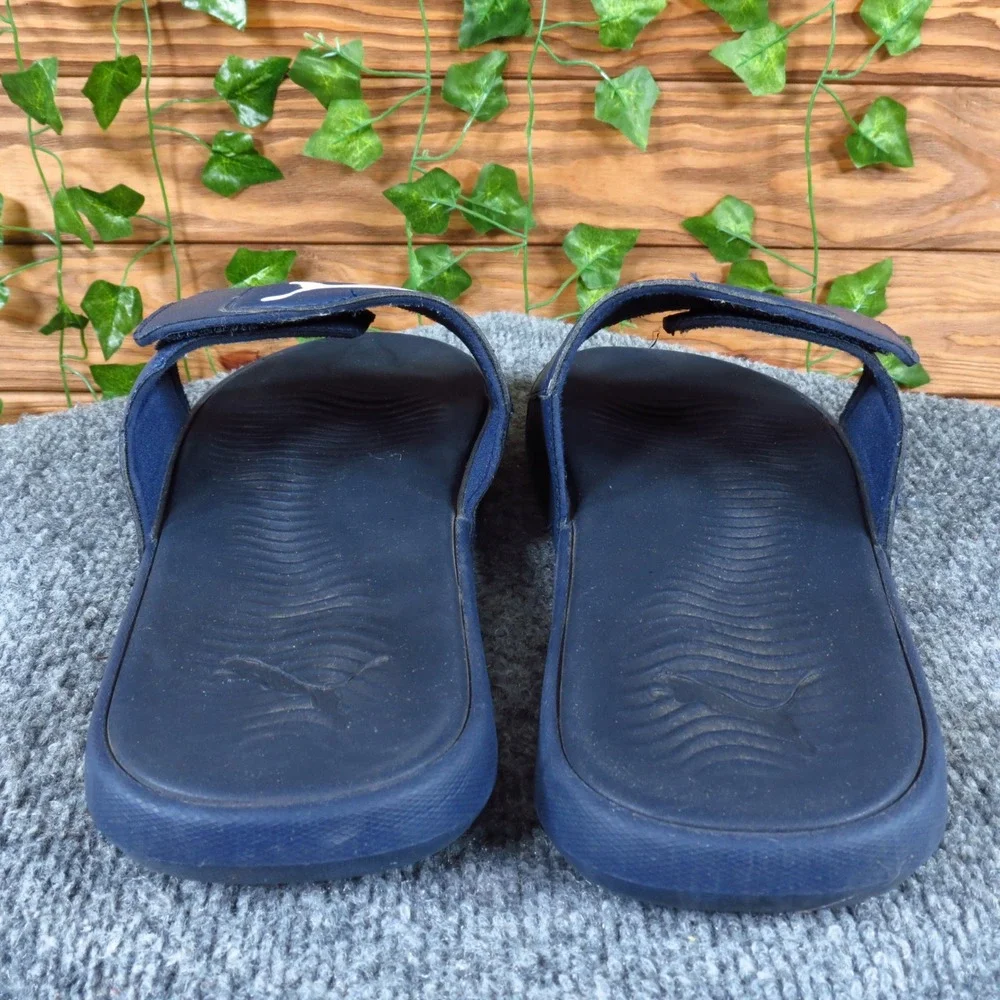 Puma Cool Cat 2.0 V FS Mens Slide Sandals Sz 11 Navy Blue White‎ Comfort Sport